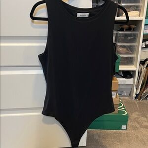 Aritzia Black Sleeveless Bodysuit